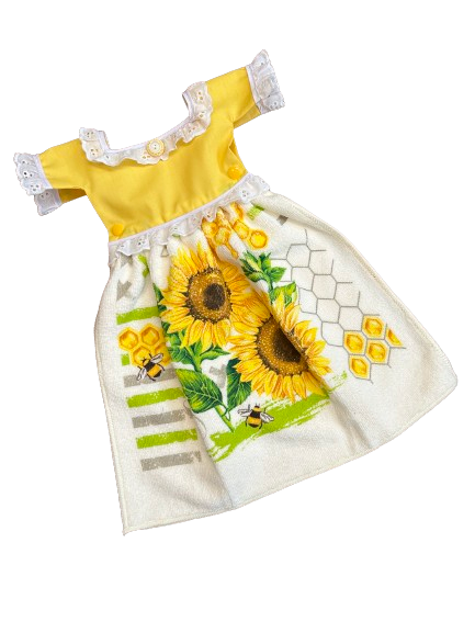 Oven Towel Dress (Bee/Sunflower Pattern)